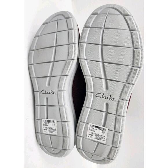 Clarks Cloudsteppers Womens 10 Red Fabric Ankle Mid Boots Lace Zip Up  NWOB - Picture 6 of 8